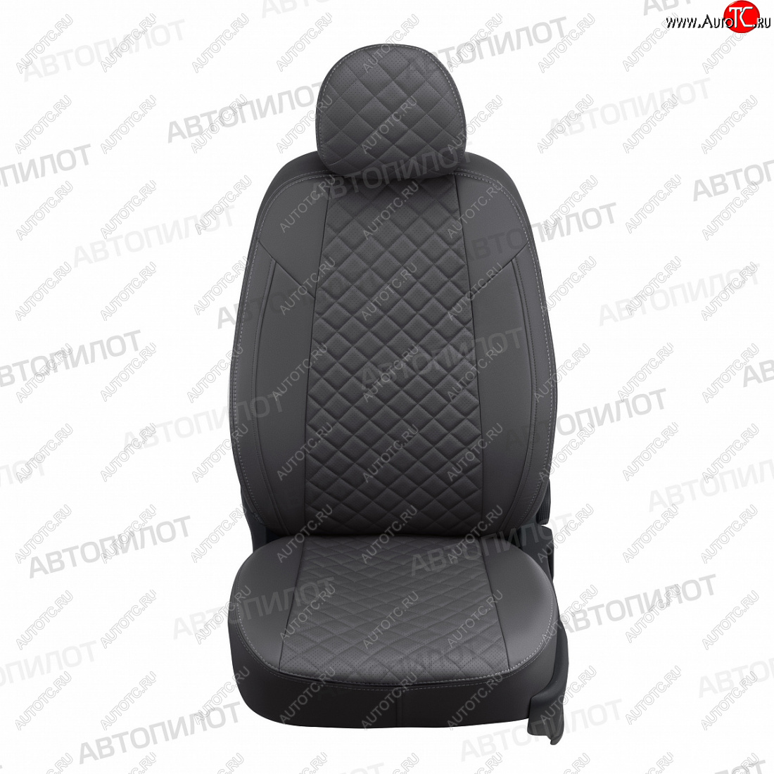 13 999 р. Чехлы сидений (экокожа, сплошн. сиденье) Автопилот Ромб  Hyundai Getz  TB (2002-2010) (темно-серый)