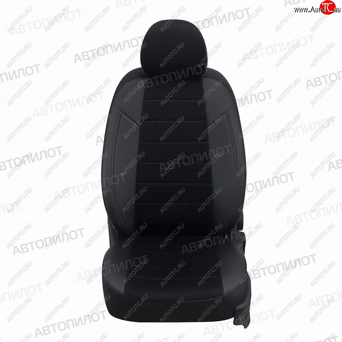 7 499 р. Чехлы сидений (экокожа/алькантара) Автопилот  Hyundai Santa Fe  3 DM (2012-2019) (черный)