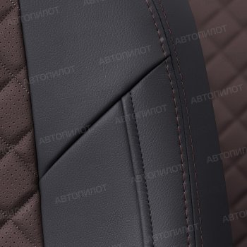 7 599 р. Чехлы сидений (экокожа, 40/60, Classic/Comfort/Luxe) Автопилот Ромб  KIA Ceed  3 CD (2018-2024) (черный/шоколад). Увеличить фотографию 2