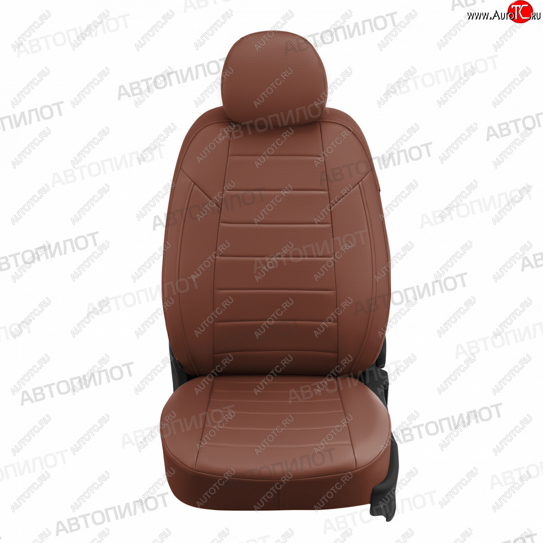 7 499 р. Чехлы сидений (экокожа, 3 спинки) Автопилот  KIA Ceed  3 CD (2018-2024) (коричневый)