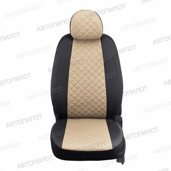 14 899 р. Чехлы на сиденья Ромб (к. Comfort Luxe экокожа) Автопилот  Уаз Патриот ( 23632,  3163 5 дв.) (2016-2024) 2-ой рестайлинг пикап, 2-ой рестайлинг (черный/бежевый). Увеличить фотографию 3