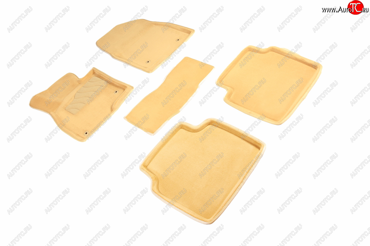 4 799 р. Комплект ковриков салона (ворсовые, 3D) SEINTEX  Mazda 6  GJ (2012-2024) (Бежевый)