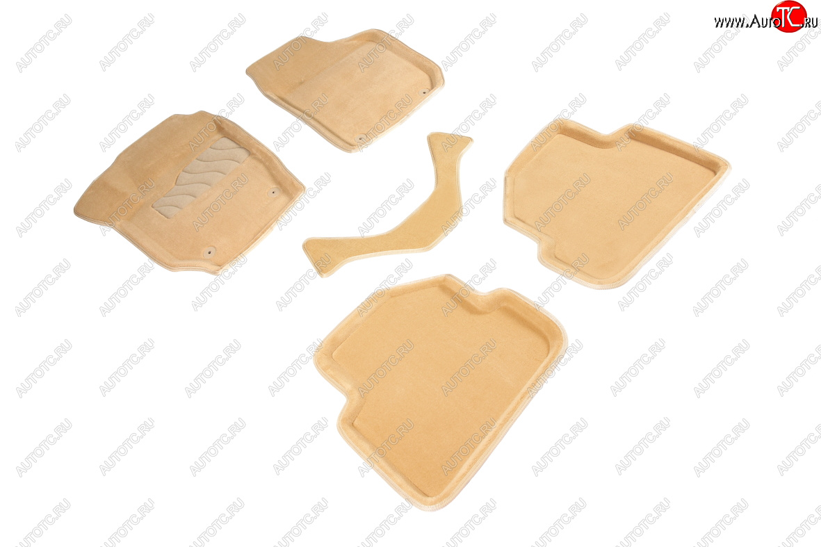 4 999 р. Комплект ковриков салона (ворсовые, 3D) SEINTEX  Skoda Fabia ( Mk2,  Mk3) (2007-2018) (Бежевый)
