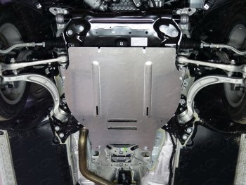 6 999 р. Защита КПП ТСС Тюнинг  Audi A4  B9 (2016-2020) (алюминий 4 мм). Увеличить фотографию 1