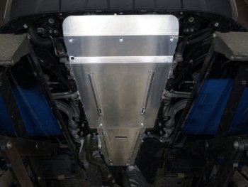 Защита картера двигателя (V-3.0TDI, алюминий) TCC Volkswagen Touareg CR (2018-2024)