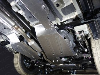 4 099 р. Защита бака (правая, V-2.0, V-2.4 4WD, V-3.0 4WD, алюминий) 4мм Mitsubishi Outlander GF 3-ий рестайлинг (2018-2024). Увеличить фотографию 1