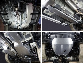 34 899 р. Защиты комплект (картер, кпп, топливопровод, бак левая, бак правая) ТСС Тюнинг  Mitsubishi Eclipse Cross  GK (2017-2024) (алюминий 4 мм). Увеличить фотографию 1