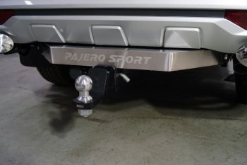 19 499 р. Фаркоп (тягово-сцепное устройство) ТСС Тюнинг  Mitsubishi Pajero Sport  3 QF (2019-2022) (цинкованный шар E, надпись Pajero Sport). Увеличить фотографию 1