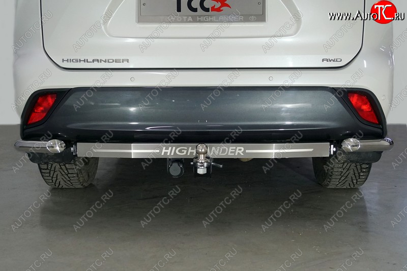 18 349 р. Фаркоп (тягово-сцепное устройство) TCC Тюнинг  Toyota Highlander  XU70 (2020-2024) (шар E, надпись Highlander)