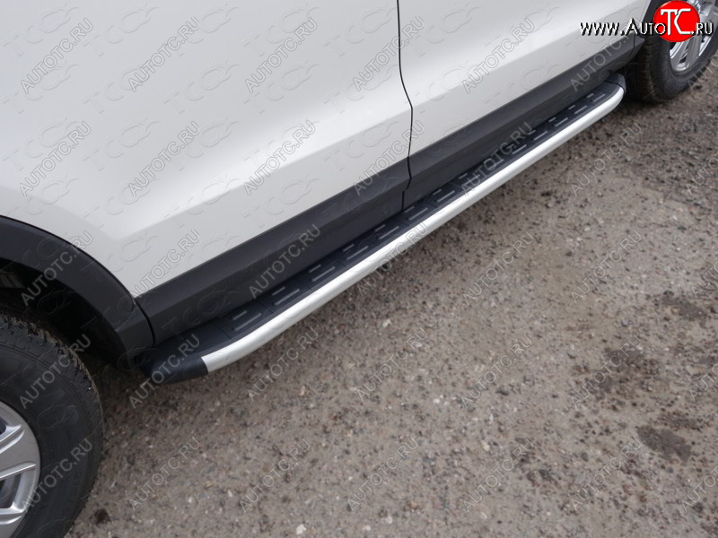 19 999 р. Пороги алюминиевые с пластиковой накладкой ТСС Тюнинг  Audi Q3  8U (2011-2015) (серый)