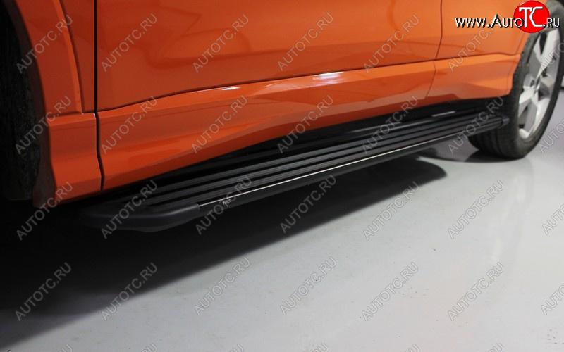21 349 р. Порожки для ног алюминиевые ТСС Тюнинг Slim Line  Audi Q3  F3 (2018-2022) (черные)