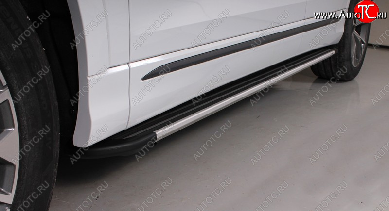 28 749 р. Пороги алюминиевые TCC Tюнинг Slim Line  Audi Q8  4MN (2018-2024) (серебро)