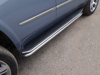 25 999 р. Защита порогов алюминий 50,8 мм, ТСС Тюнинг  Cadillac Escalade  GMTK2 джип 5 дв. (2015-2020). Увеличить фотографию 1