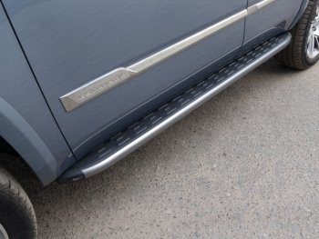21 349 р. Пороги алюминиевые с пластиковой накладкой ТСС Тюнинг  Cadillac Escalade  GMTK2 джип 5 дв. (2015-2020) (Карбон серые). Увеличить фотографию 1