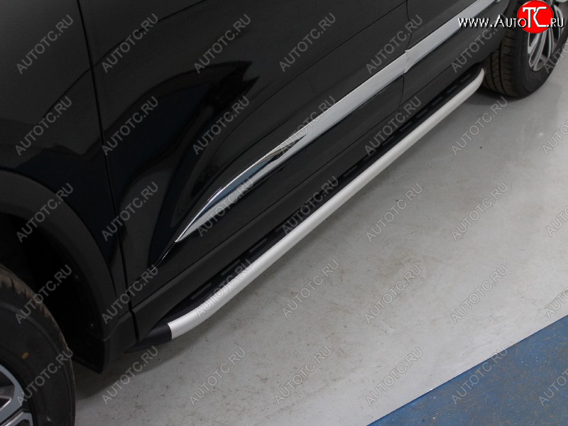 19 999 р. Пороги алюминиевые с пластиковой накладкой кроме F-Sport ТСС Тюнинг Lexus LX 570 J200 дорестайлинг (2007-2012) (серые)