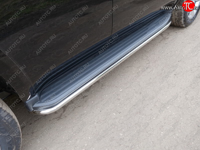 23 999 р. Защита порогов алюминий 42,4 мм, ТСС Тюнинг  Chevrolet Tahoe  K2UC (2014-2021)