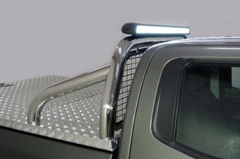120 299 р. Защита кузова и заднего стекла (для крышки) со светодиодной фарой d 76,1 мм ТСС Тюнинг  Dong Feng DF6 (2022-2024) (нержавейка). Увеличить фотографию 1
