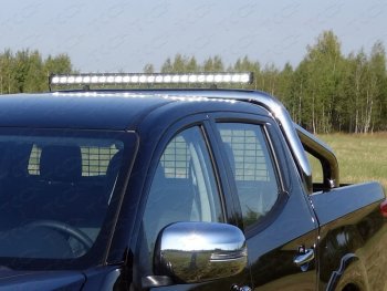 120 299 р. Защита кузова и заднего стекла (только для кузова) d 76,1 мм светодиодной фарой ТСС Тюнинг  Fiat Fullback (2016-2018) (нержавейка). Увеличить фотографию 1