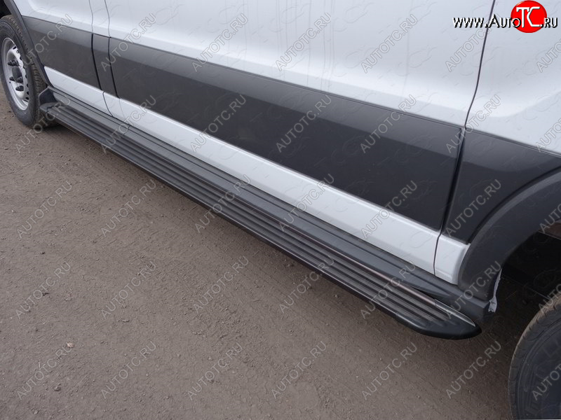 15 499 р. Порог правый алюминиевый Slim Line Black, ТСС Тюнинг  Ford Transit Connect (2013-2018) (Slim Line Black)