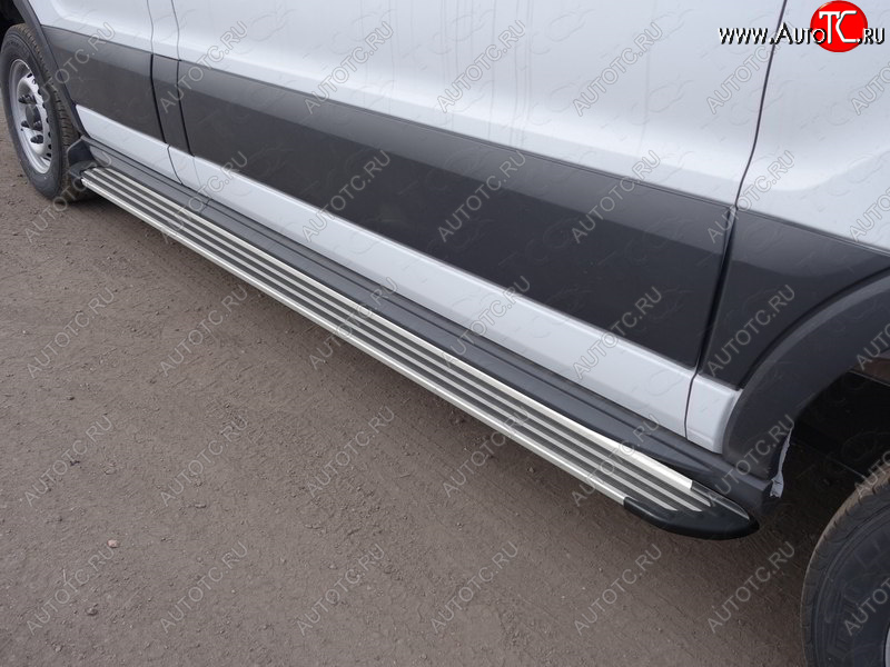 14 349 р. Порог правый алюминиевый Slim Line Silver, ТСС Тюнинг  Ford Transit Connect (2013-2018) (Slim Line Silver)