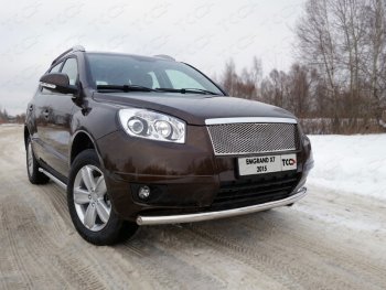 17 999 р. Защита переднего бампера нижняя d60,3 мм ТСС Тюнинг  Geely Emgrand X7 (2011-2015) (нержавейка). Увеличить фотографию 1