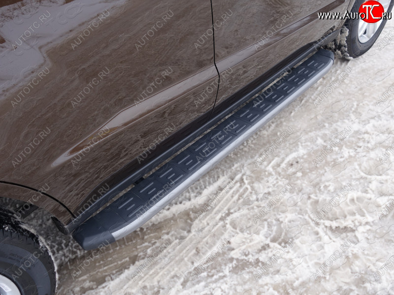 19 999 р.  Пороги алюминиевые с пластиковой накладкой ТСС Тюнинг  Geely Emgrand X7 (2011-2015) (серые)