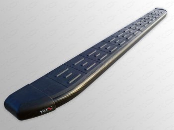 Пороги алюминиевые с пластиковой накладкой ТСС Тюнинг Geely Emgrand X7 дорестайлинг (2011-2015)  (карбон черные)