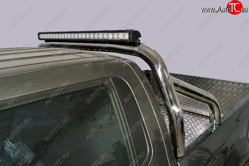 105 999 р. Защита кузова (для кузова) d 76,1 мм со светодиодной фарой ТСС Тюнинг  Great Wall Wingle  7 (2018-2024) (нержавейка)