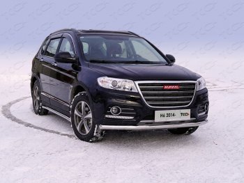 Защита переднего бампера нижняя d60,3 мм ТСС Тюнинг Haval H6 (2013-2020)  (нержавейка)