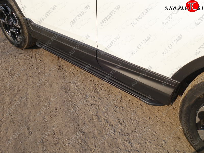 21 349 р. Пороги алюминиевые Slim Line ТСС Тюнинг  Honda CR-V  RW,RT (2016-2020) (Black)