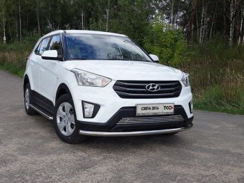 17 999 р. Защита переднего бампера нижняя d60,3 мм ТСС Тюнинг  Hyundai Creta  GS (2015-2019) (нержавейка). Увеличить фотографию 1