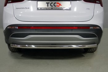 19 599 р. Защита задняя (нержавейка 60,3 мм) ТСС Тюнинг  Hyundai Santa Fe  4 TM (2020-2024). Увеличить фотографию 1