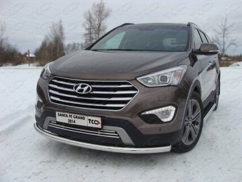 14 999 р. Защита переднего бампера нижняя d60,3 мм ТСС Тюнинг  Hyundai Grand Santa Fe  1 DM (2013-2016) (нержавейка). Увеличить фотографию 1