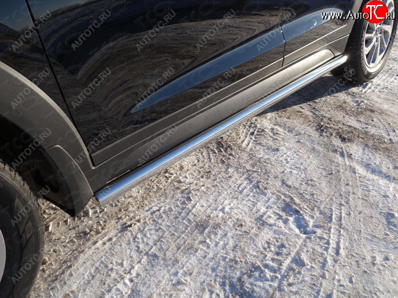 19 999 р. Защита порогов труба d60,3 мм ТСС Тюнинг  Hyundai Tucson  3 TL (2015-2018) (серые)