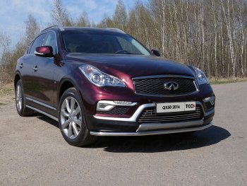 Защита переднего бампера нижняя d42,4 мм ТСС Тюнинг INFINITI Qx50 (2016-2018)  (нержавейка)