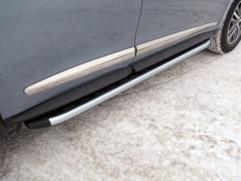 Пороги алюминиевые с пластиковой накладкой ТСС Тюнинг INFINITI (Инфинити) QX60 (КуХ60) (2013-2016) L50 дорестайлинг