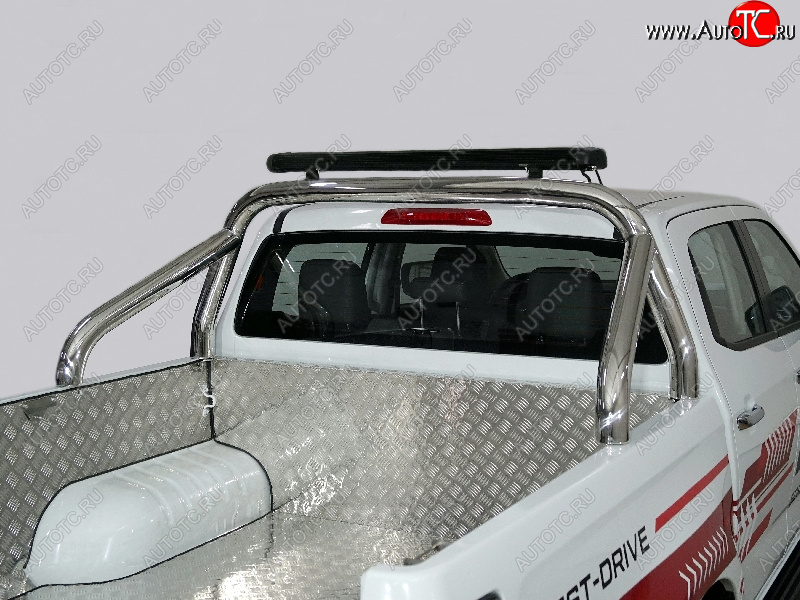 105 999 р. Защита кузова (для кузова) d 76,1 мм со светодиодной фарой ТСС Тюнинг  Isuzu D-Max  RG DoubleCab (2019-2024) (нержавейка)