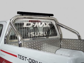 120 299 р. Защита кузова и заднего стекла (только для кузова) d 76,1 мм светодиодной фарой ТСС Тюнинг  Isuzu D-Max  RG DoubleCab (2019-2024) (нержавейка). Увеличить фотографию 1