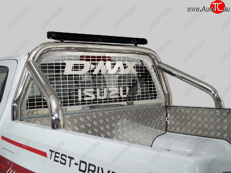 120 299 р. Защита кузова и заднего стекла (только для кузова) d 76,1 мм светодиодной фарой ТСС Тюнинг  Isuzu D-Max  RG DoubleCab (2019-2024) (нержавейка)