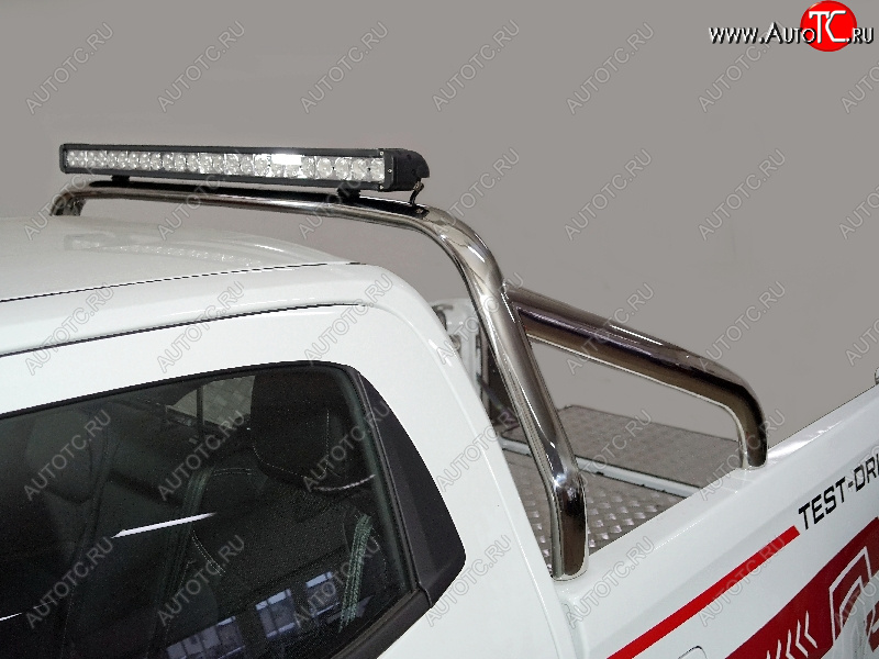 120 299 р. Защита кузова (только для кузова) со светодиодной фарой d75х42 мм ТСС Тюнинг  Isuzu D-Max  RG DoubleCab (2019-2024) (нержавейка)