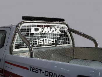 133 999 р. Защита кузова и заднего стекла (только для кузова) d 75х42 мм со светодиодной фарой ТСС Тюнинг  Isuzu D-Max  RG DoubleCab (2019-2024) (нержавейка). Увеличить фотографию 1