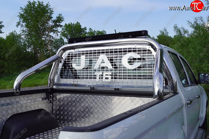 120 299 р. Защита кузова и заднего стекла (только для кузова) d 76,1 мм светодиодной фарой ТСС Тюнинг  JAC T6 (2018-2024) (нержавейка)