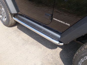 Пороги с площадкой 60,3 мм ТСС Тюнинг Jeep Wrangler JK (2007-2018)