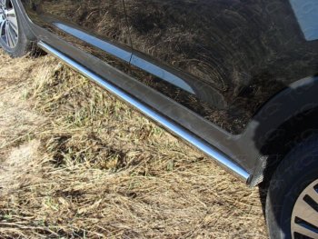 19 999 р. Защита порогов труба d60,3 мм ТСС Тюнинг  KIA Sportage  3 SL (2014-2016) (серые). Увеличить фотографию 1