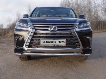 25 599 р. Защита переднего бампера нижняя d60,3 мм ТСС Тюнинг  Lexus LX ( 450d,  570) (2015-2024) (нержавейка). Увеличить фотографию 1