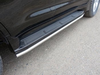 17 999 р. Защита порогов алюминий 42,4 мм, ТСС Тюнинг  Lexus LX ( 450d,  570) (2015-2024). Увеличить фотографию 1