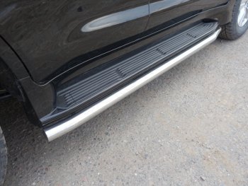 Защита порогов алюминий 60,3 мм, ТСС Тюнинг Lexus LX 450d J200 (2015-2024)