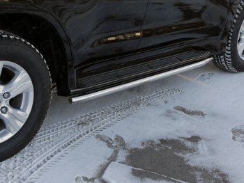Защита порогов алюминий 50,8 мм, ТСС Тюнинг Lexus (Лексус) LX (ЛХ)  570 (2007-2012) 570 J200 дорестайлинг