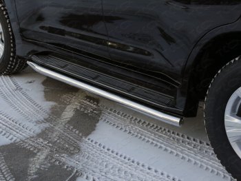 Защита порогов алюминий 60,3 мм, ТСС Тюнинг Lexus (Лексус) LX (ЛХ)  570 (2007-2012) 570 J200 дорестайлинг  (60,3 мм)