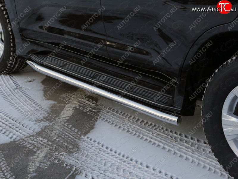 23 999 р. Защита порогов алюминий 60,3 мм, ТСС Тюнинг  Lexus LX  570 (2007-2012)